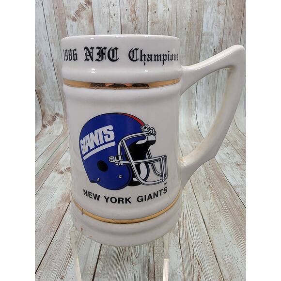 NY Giants 1986 NFC Champions/Super Bowl XXI Tankard Mug - Picture 1 of 7